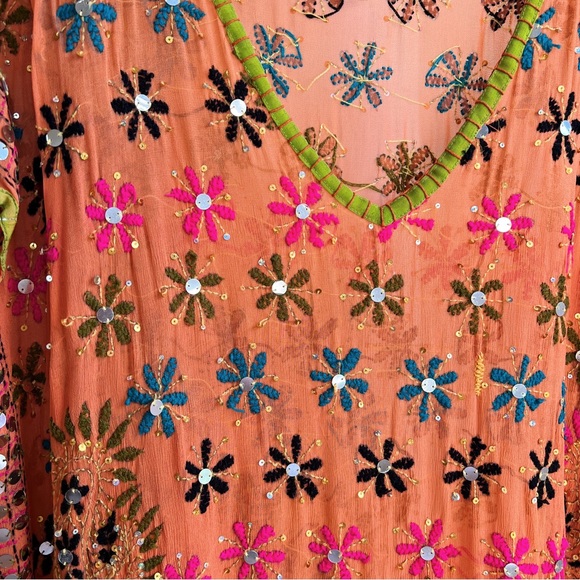 Handmade Mirror Work Embellished Tunic - Picture 4 of 7